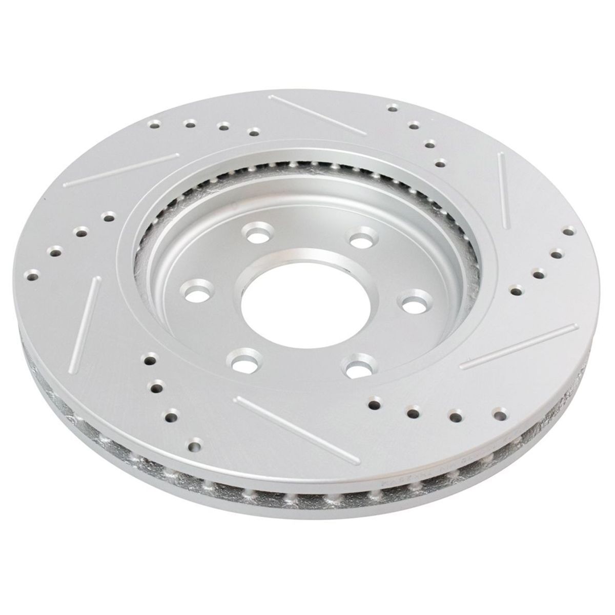 Brake Rotor Drilled & Slotted Front Coated For Nissan