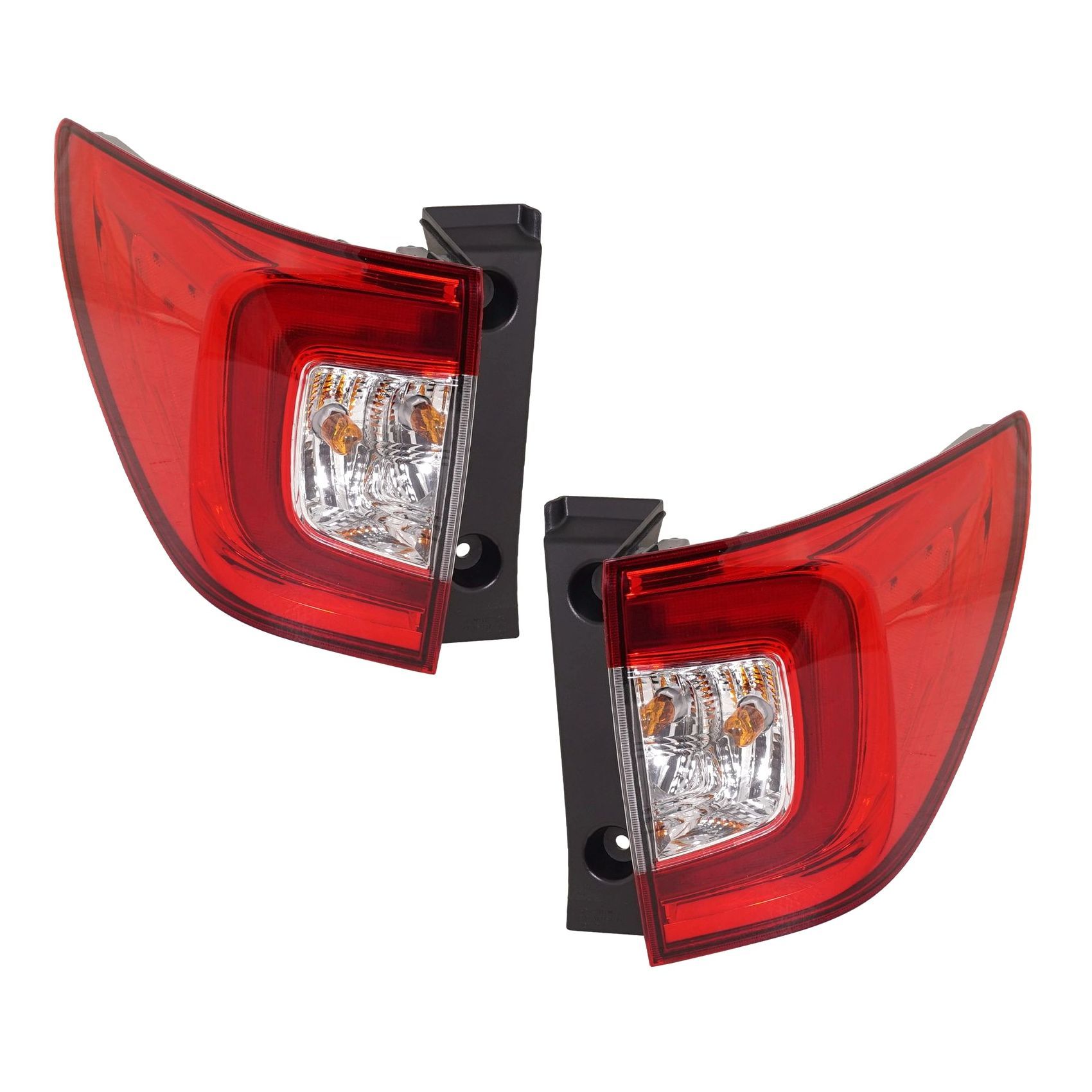 Tail Light Set For 19-21 Pilot EX Sport Utility Left Right Outer Clear/Red Led