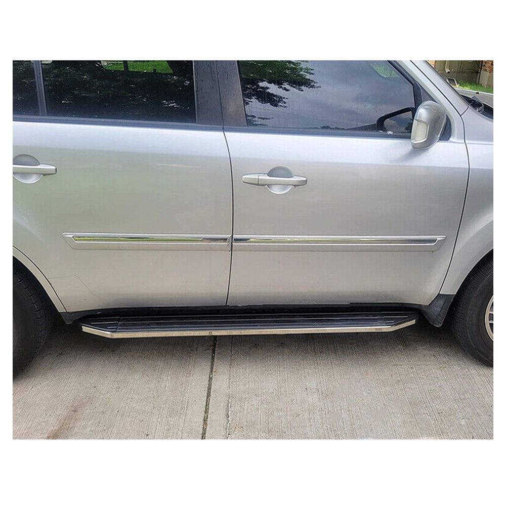 Fits 09-15 Honda Pilot YF3/4 Running Boards Side Step Bar V2 Style Aluminum