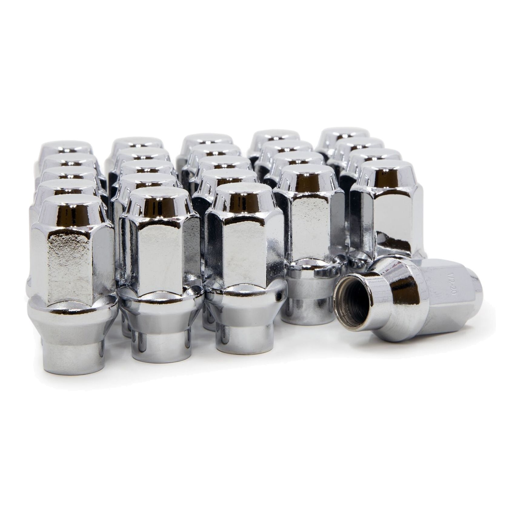 24 ET BULGE ACORN STYLE LUG NUTS 1/2-20 CHROME