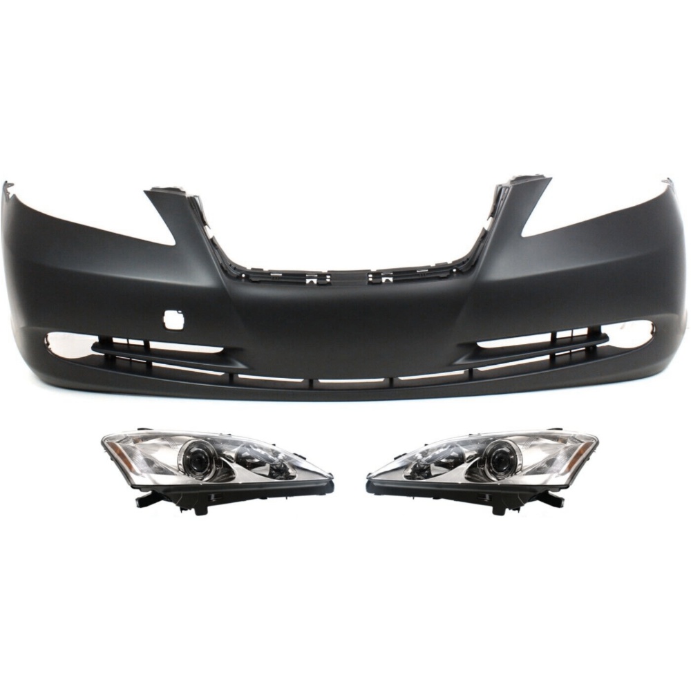Bumper Cover Kit For Lexus 2007-2009 ES350 Base Sedan Models 3pc With Headlight