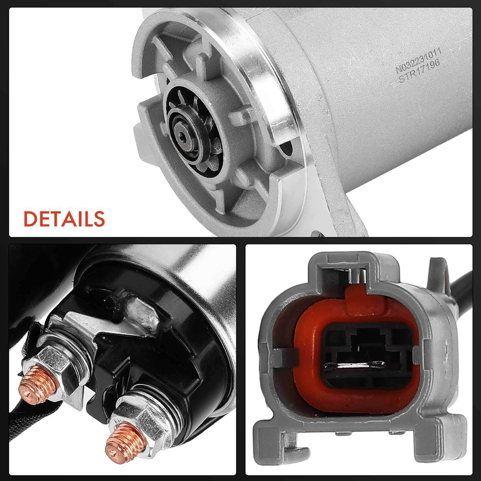 Starter Motor For 90-94 D21 Base Standard Cab Pickup Pickup 95 1.4KW 12V CW 9-T