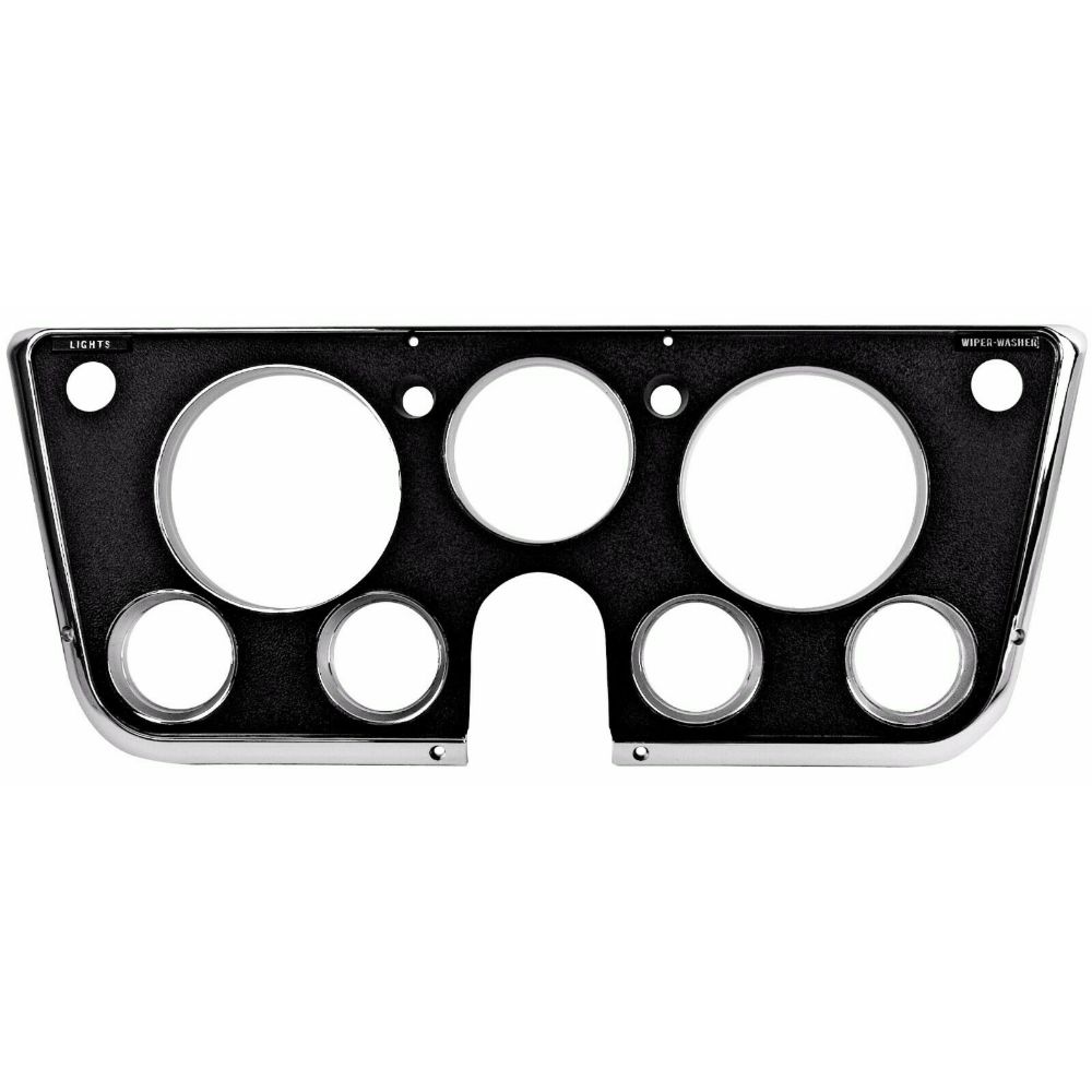 For C10 C20 C30 K10 K20 K30 Pickup PU Truck Dash Bezel W/ Chrome Trim Black