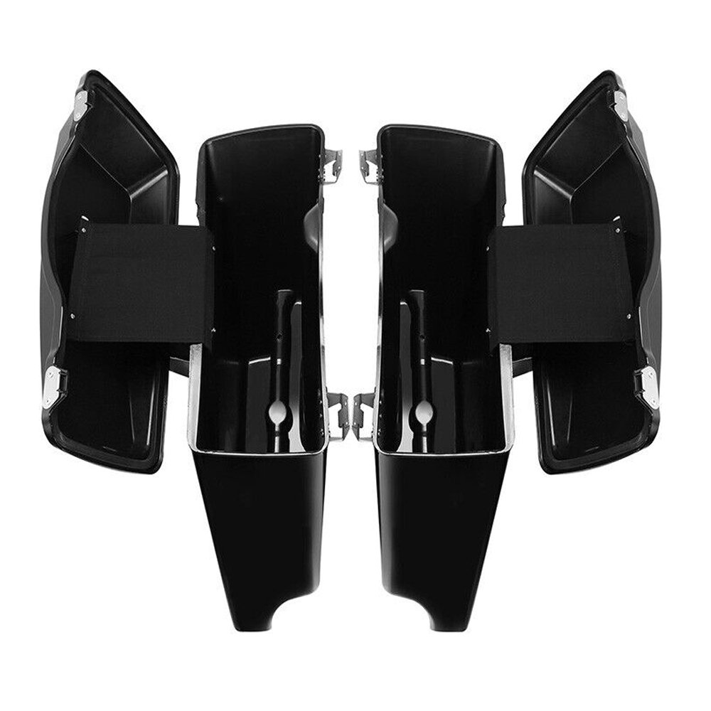 Complete Hard Saddlebags Saddle Bags W For Harley-Davidson Conversion Brackets