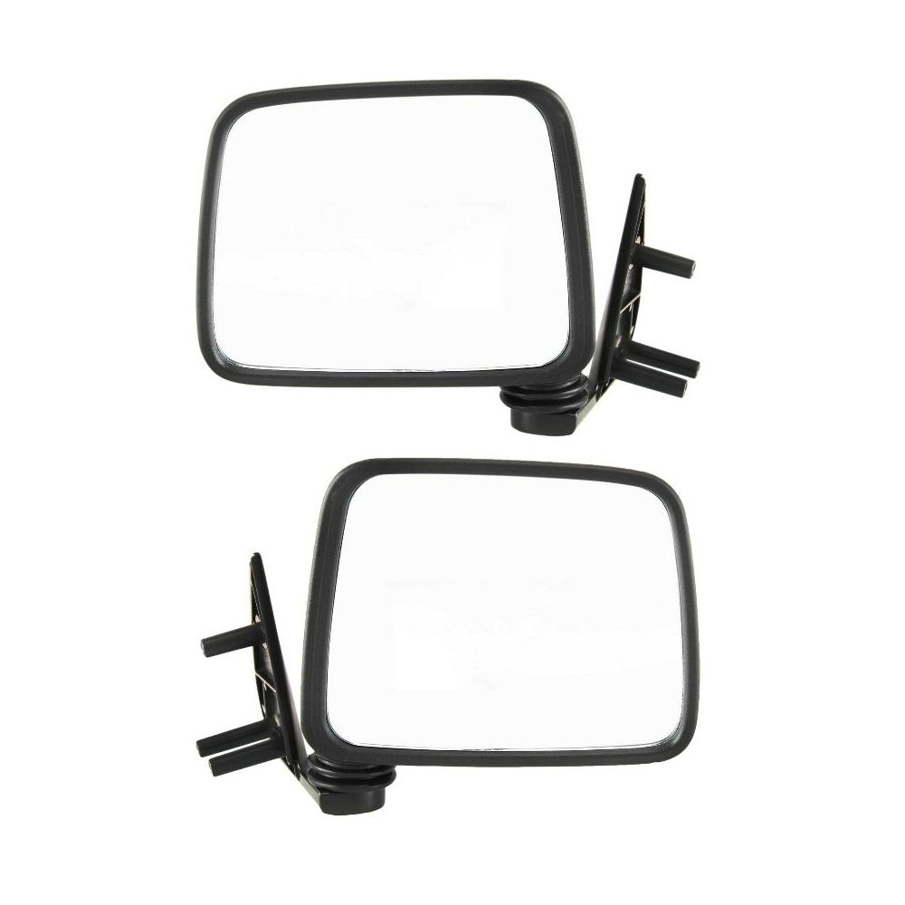2pcs LH&RH Black Manual View Mirror For 1986-1997 Nissan Hardbody Truck