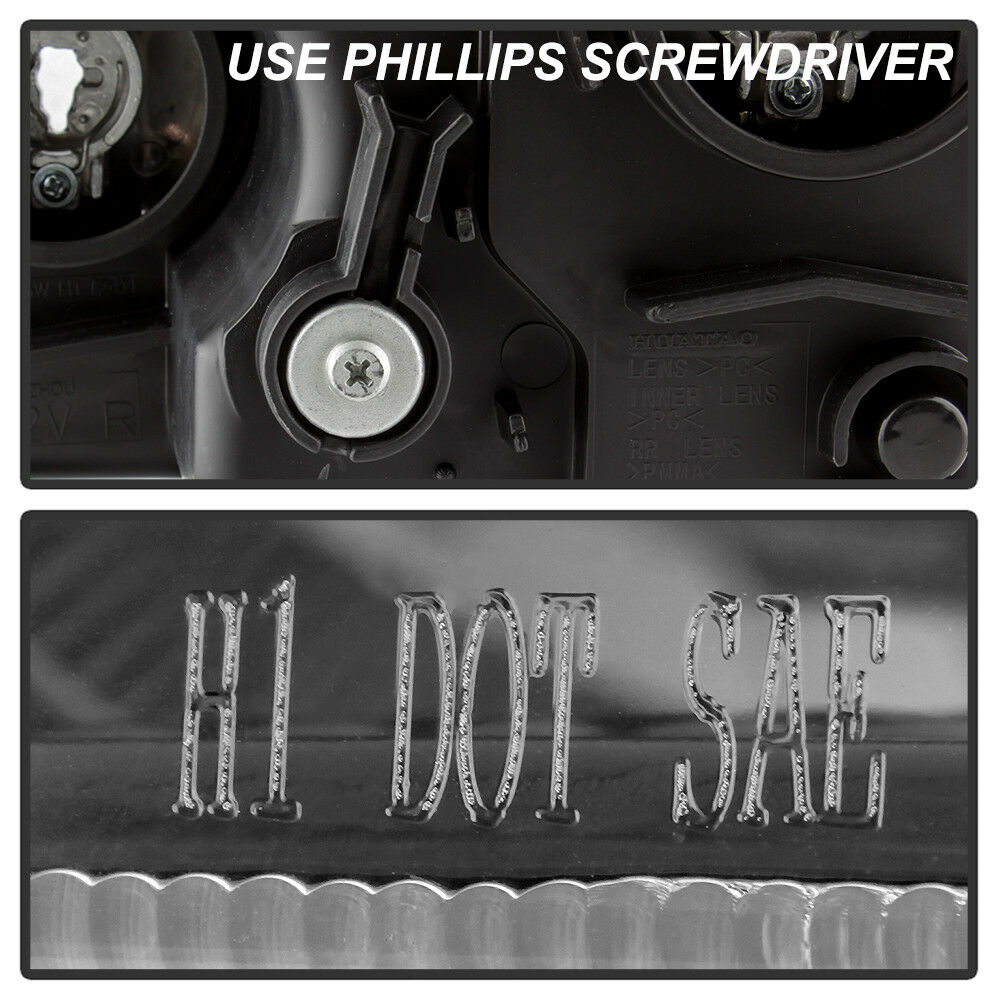 For 2005-2006 Honda CR-V [Japan Built Model] Black Headlight LH RH Lamp Assembly