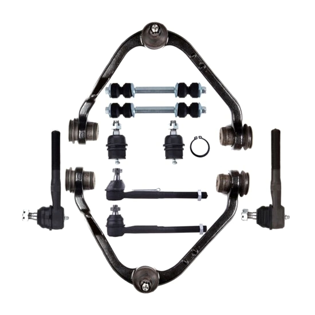 10X Front Upper Control Arms Tie Rods Sway Bars For 1997-03 Ford F-150 2WD RWD