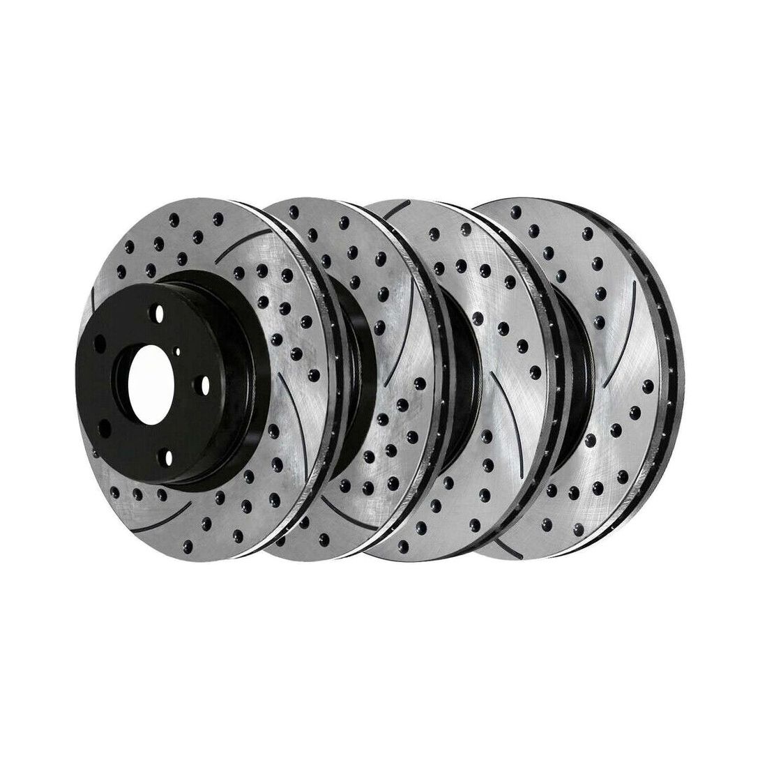 Front & Rear Drilled Slotted Brake Rotors Set Of 4 For 2005-2017 Infiniti Nissan