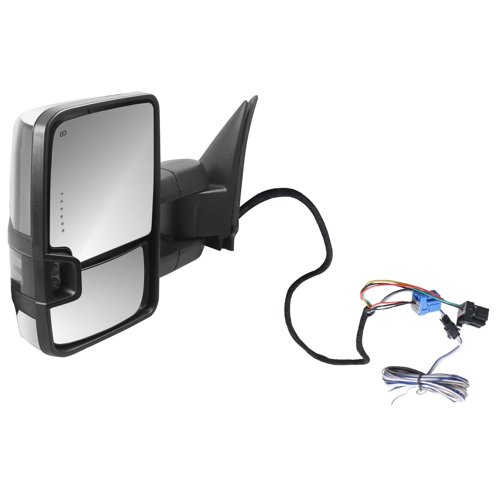 Pair Chrome Power Tow Mirror For 2003-2007 Chevy Silverado GMC Sierra 1500 2500