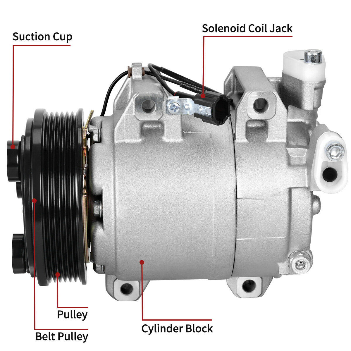A/C Compressor And Clutch For 2002-2006 Nissan Altima Sedan 2.5L CO 10778JC