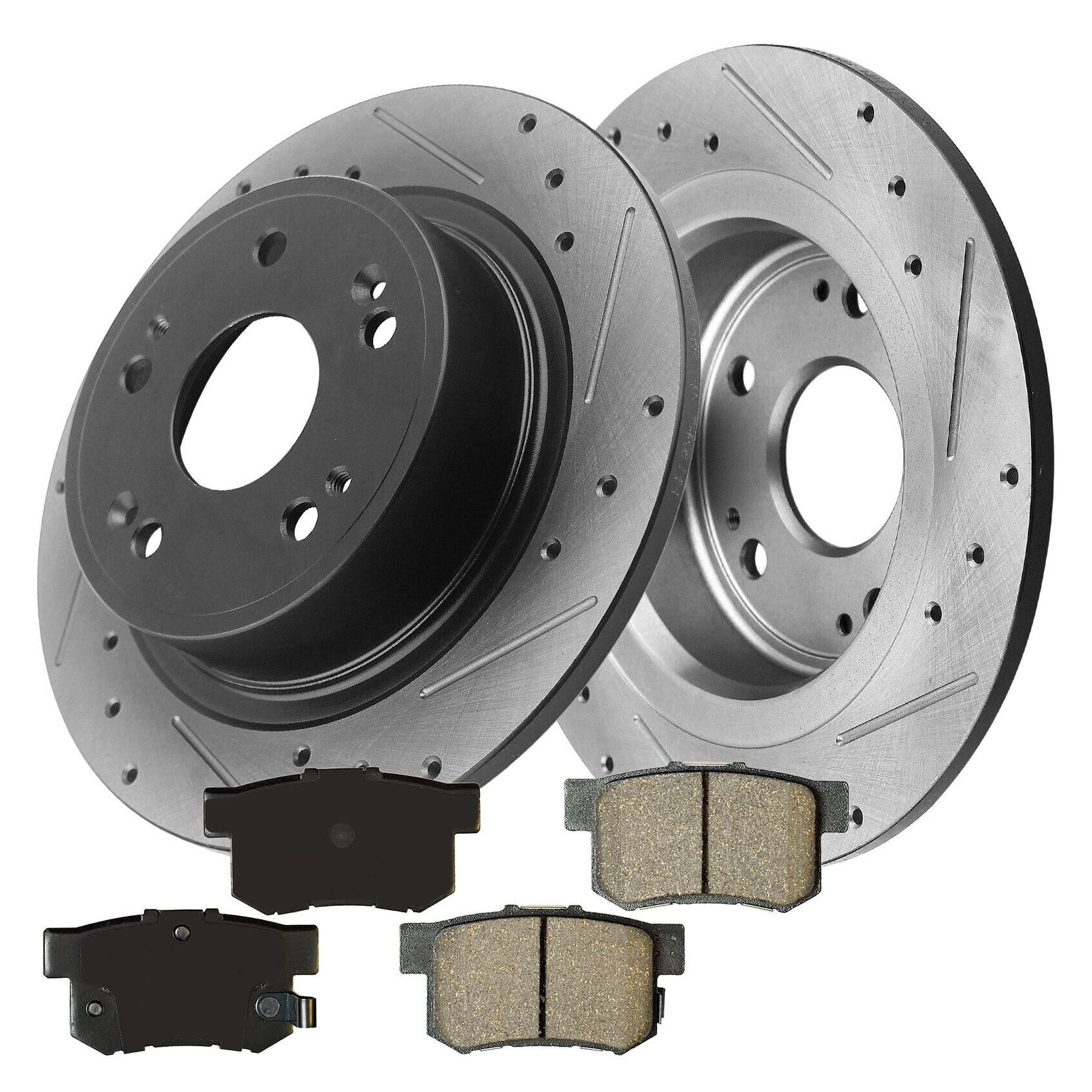 For 07 Accord Special Edition Sedan 260Mm Rear Disc Brake Rotors And Brake Pads