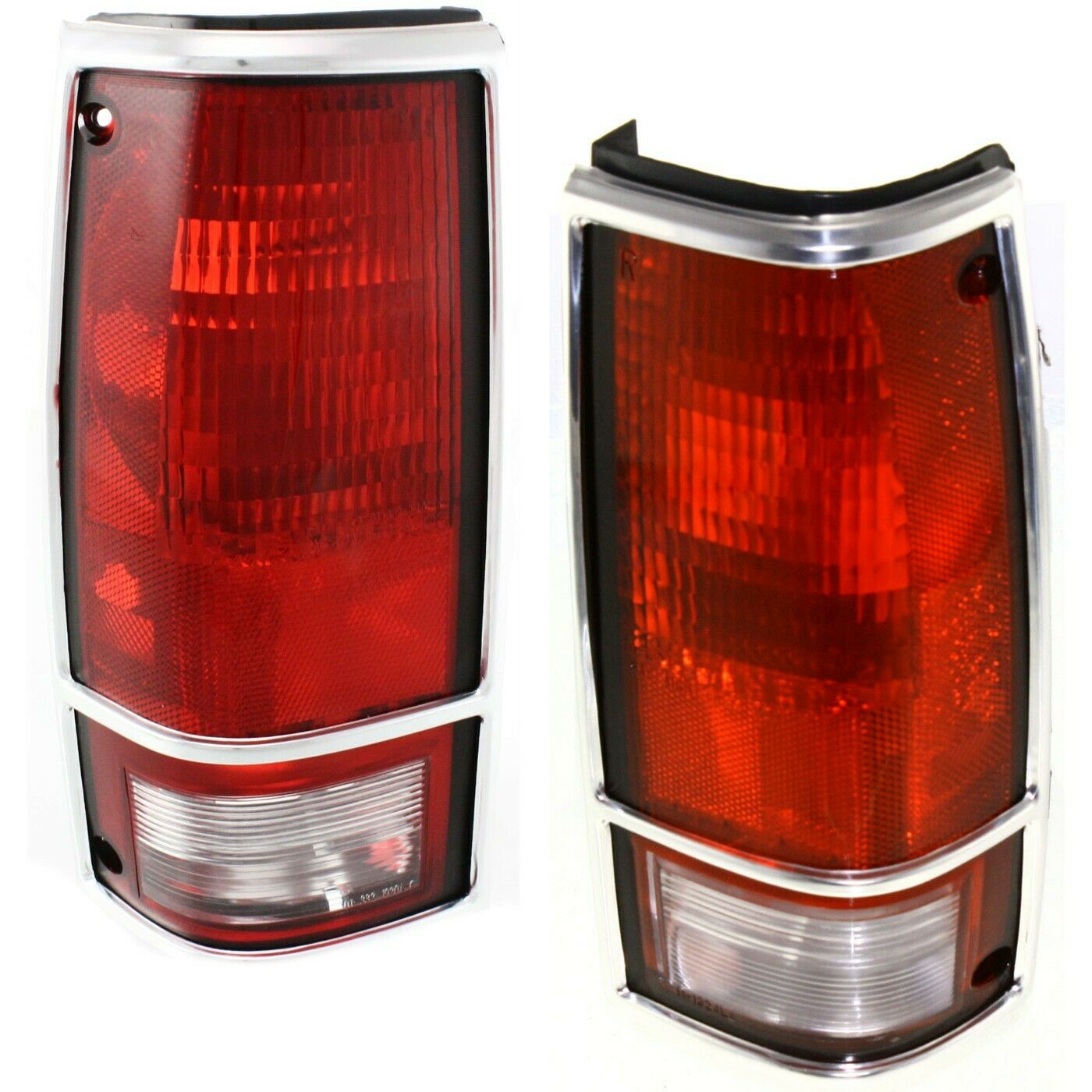 Pair Tail Light For 1982-1993 S10 1982-1990 S15 1991-1993 Sonoma Chrome Trim
