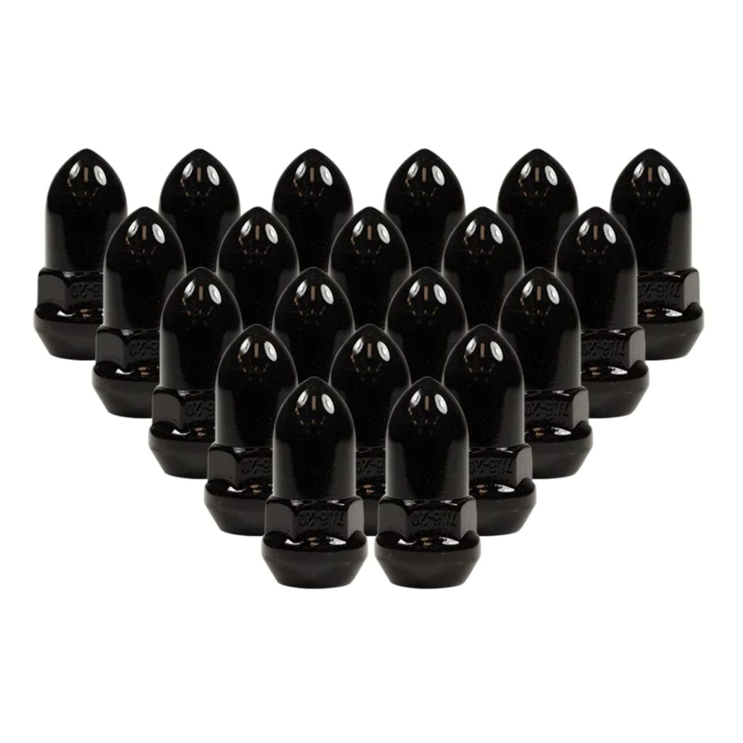 20 For 1982-1985 LeSabre Custom Coupe Lug Nuts 7 Black Acorn 3/4" Hex Wheel Nut