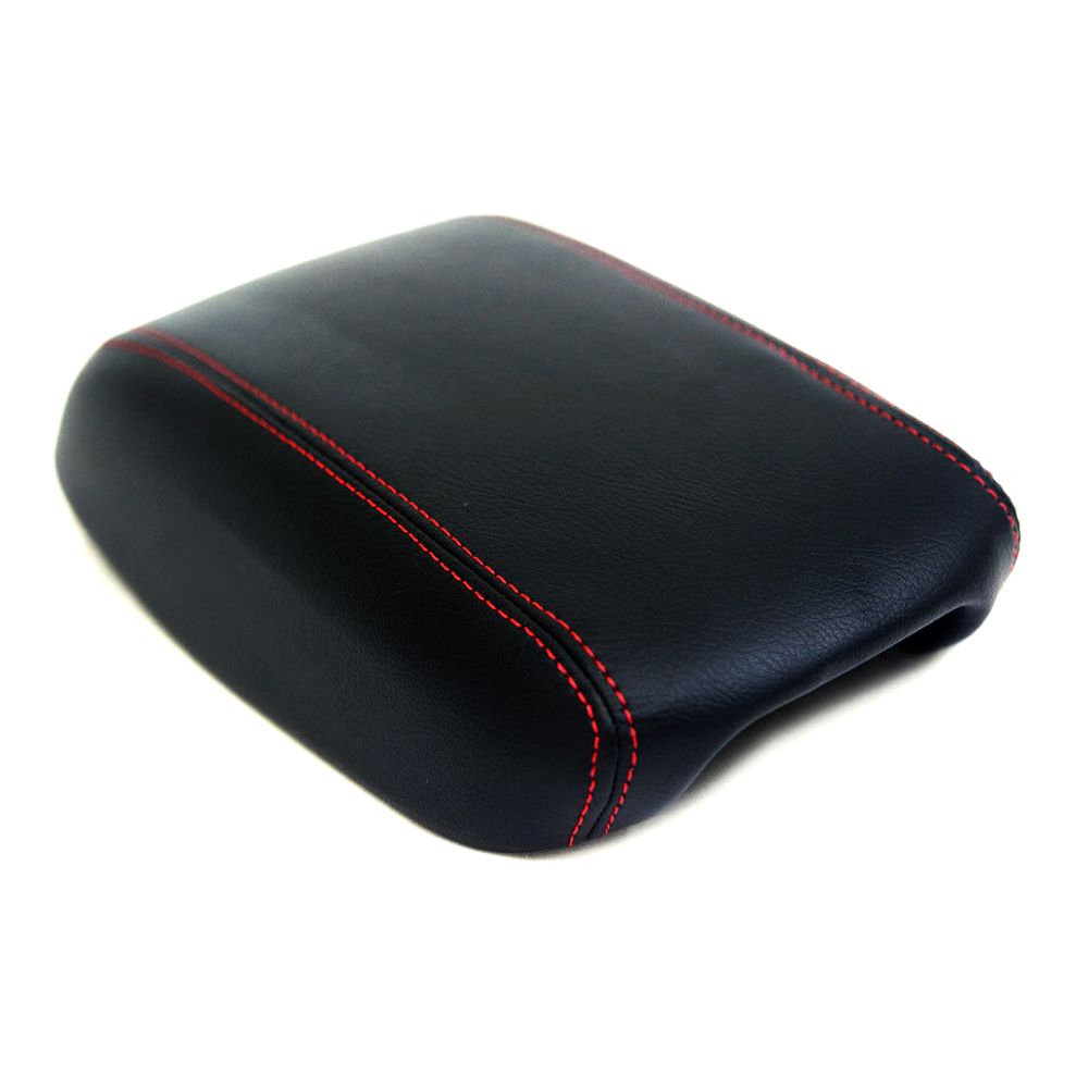 Center Console Armrest Leather Synthetic Cover For Dodge Dart 13-16 Red Stitch
