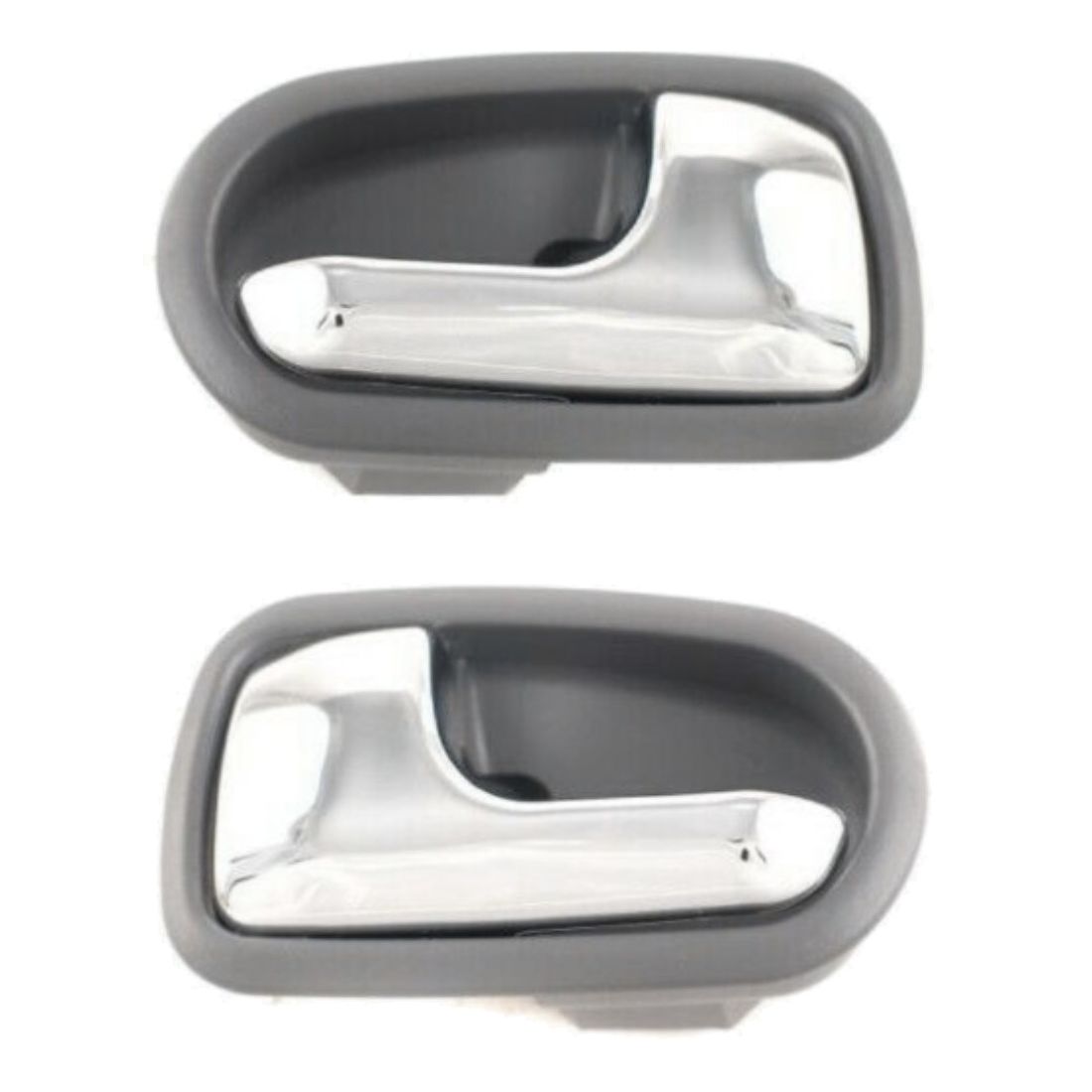 Inner Interior Inside Chrome & Gray Door Handle Pair Set For Mazda 626 Protege