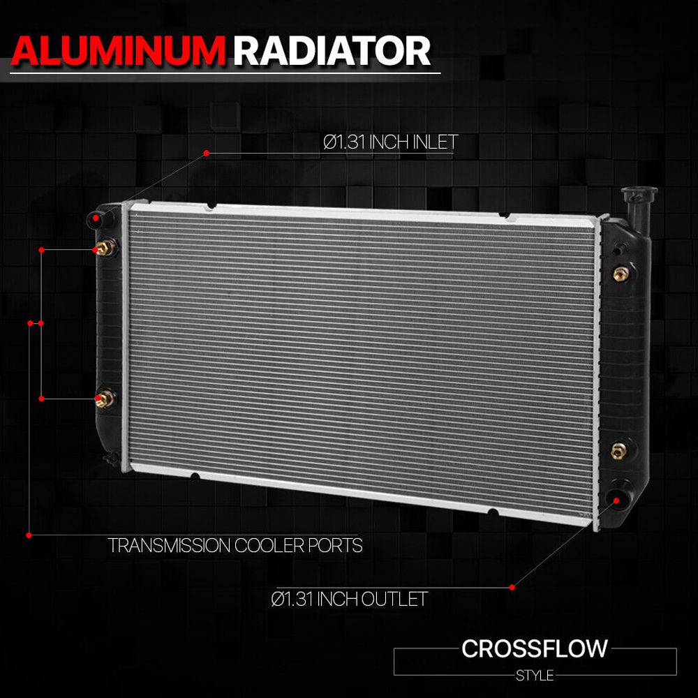 For 1994-2000 C2500 Base A86536-1251ARMEO Aluminum Factory Replacement Radiator