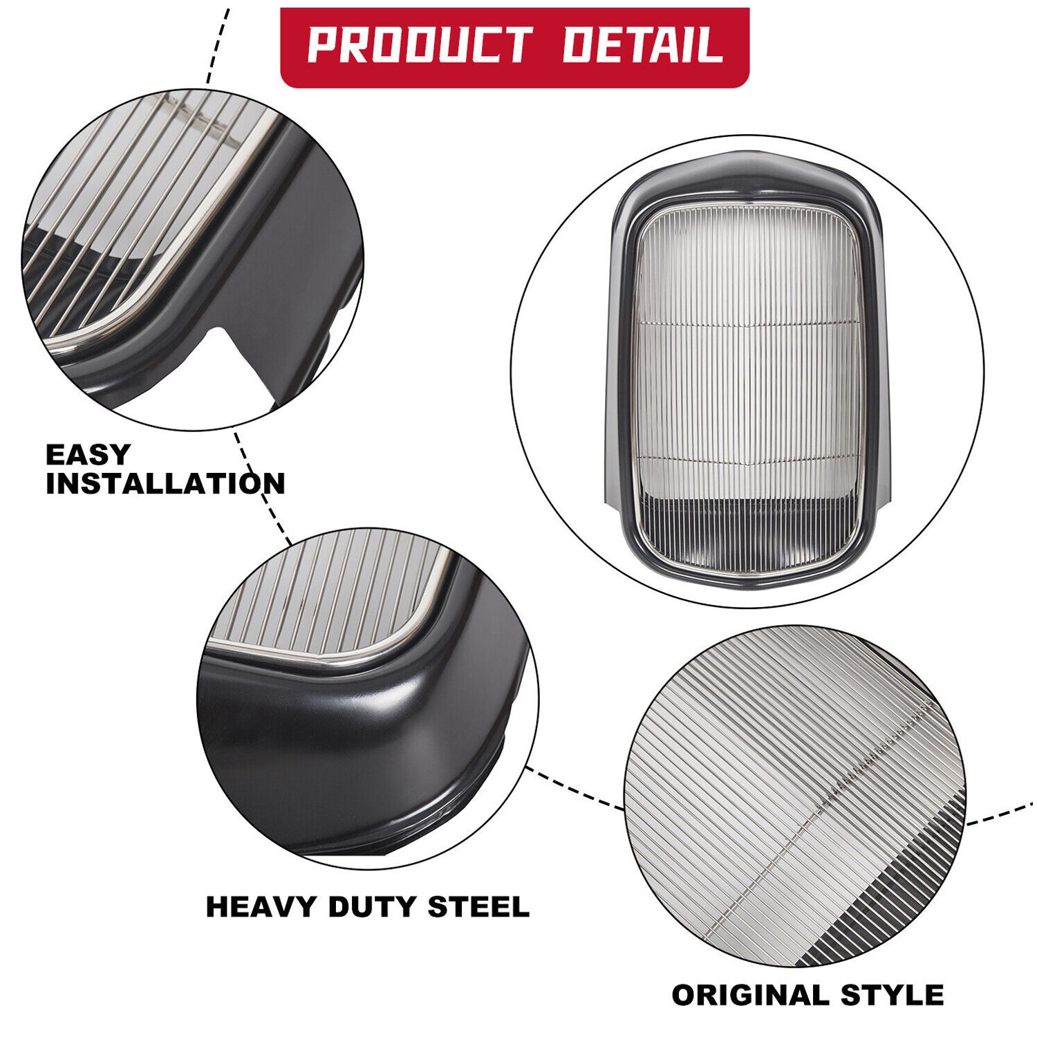 For 32 Model 18 BB/18 STAMPED STEEL FRONT GRILLE Shell+STAINLESS GRILL INSERT