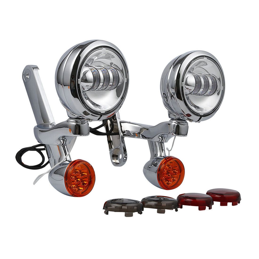 Passing Turn Signal Fog Light Bracket For 1994-2023 Road King Street Tri Glide