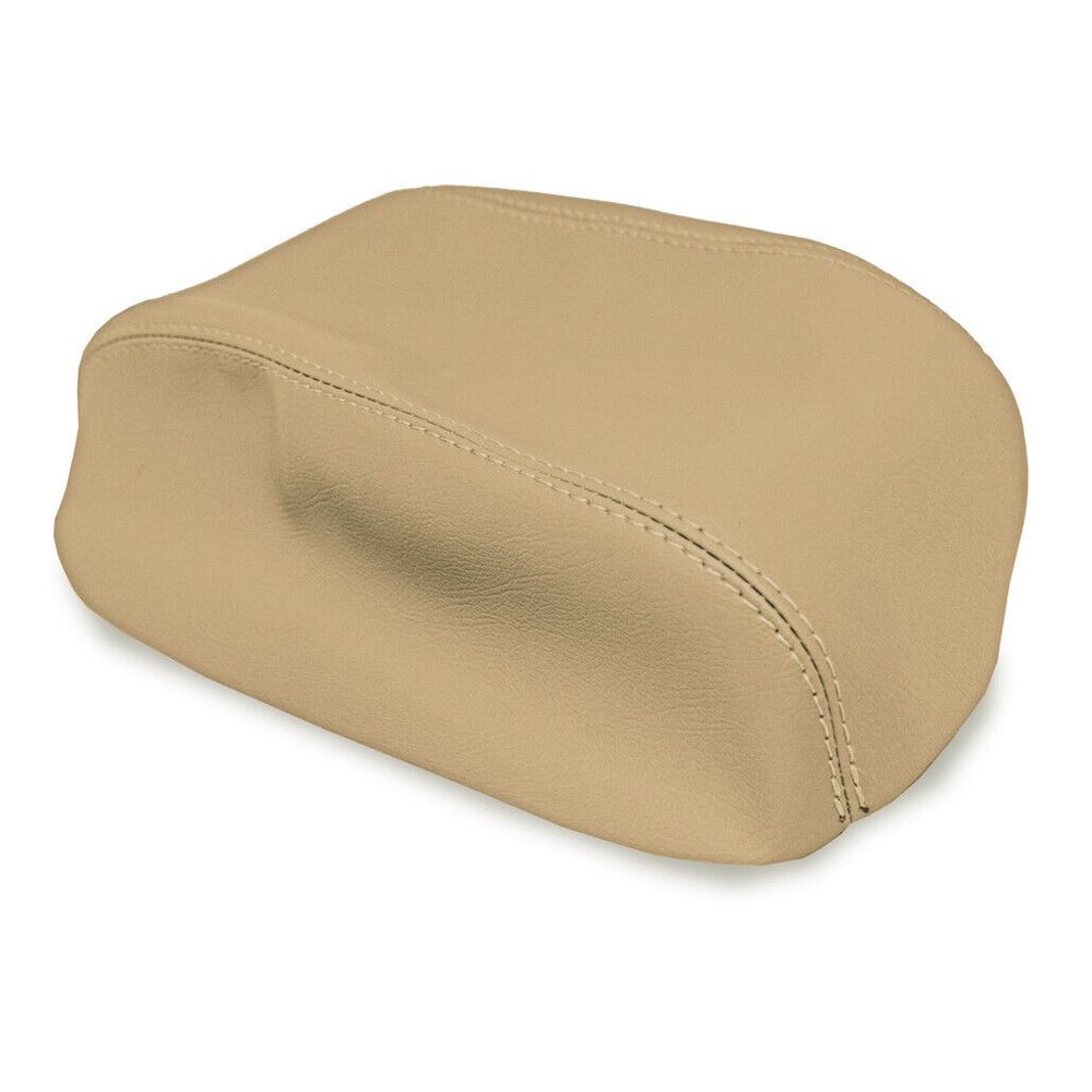 Center Console Lid Armrest Cover PVC Leather For Kia Sorento 2015-2020 Beige