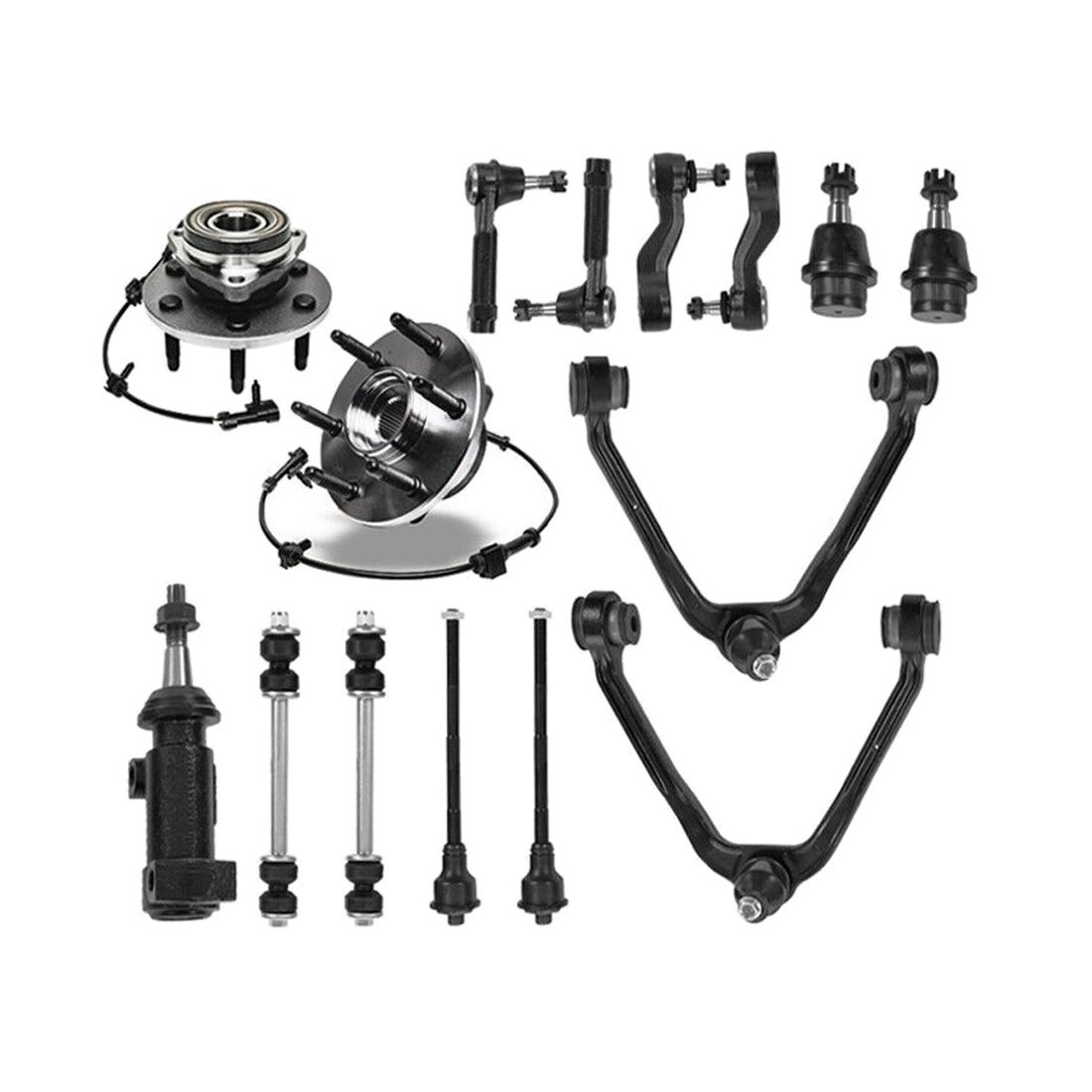 For 03-06 Cadillac Escalade ESV 15Pc 4WD Front Wheel Bearing Hub Control Arm