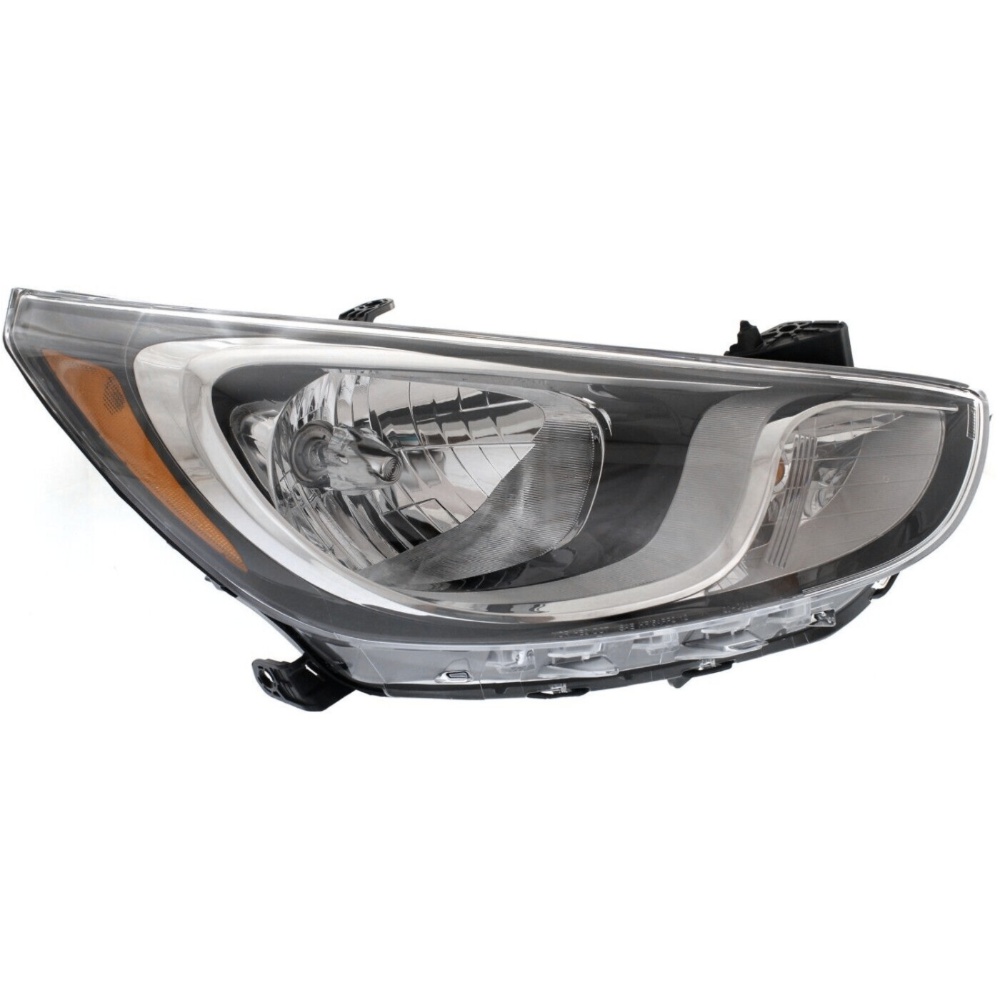 Headlight Set For Hyundai 2012-2014 Accent Left And Right With Bulb 2Pc