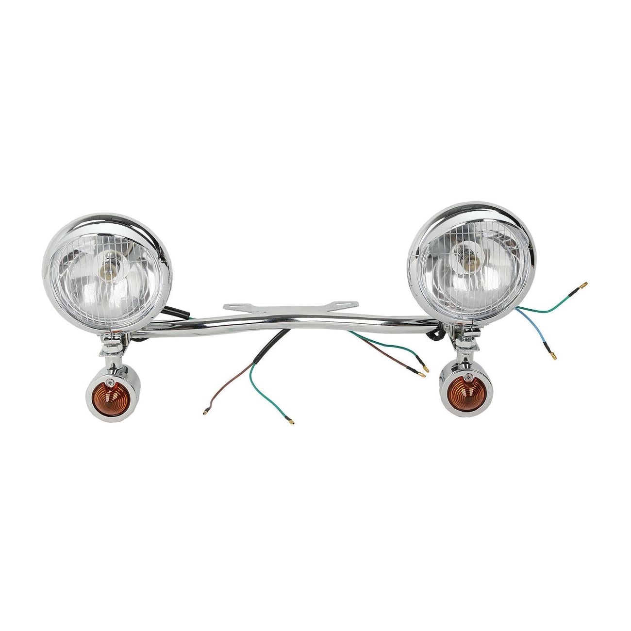 For 2011-2013 Blackline Chrome Driving Passing Turn Signals Spot Fog Light Bar