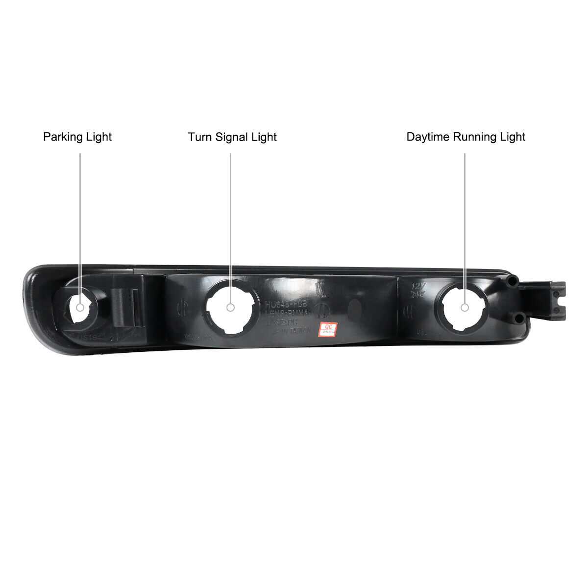 Black Bumper Lights Parking Signal Lamp