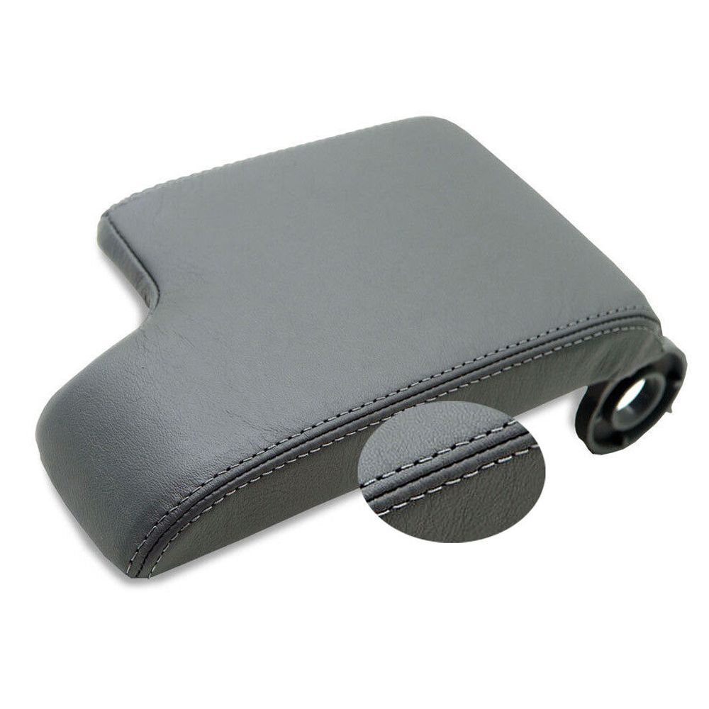 Center Console Armrest Leather Synthetic Cover For BMW E46 99-04 Gray