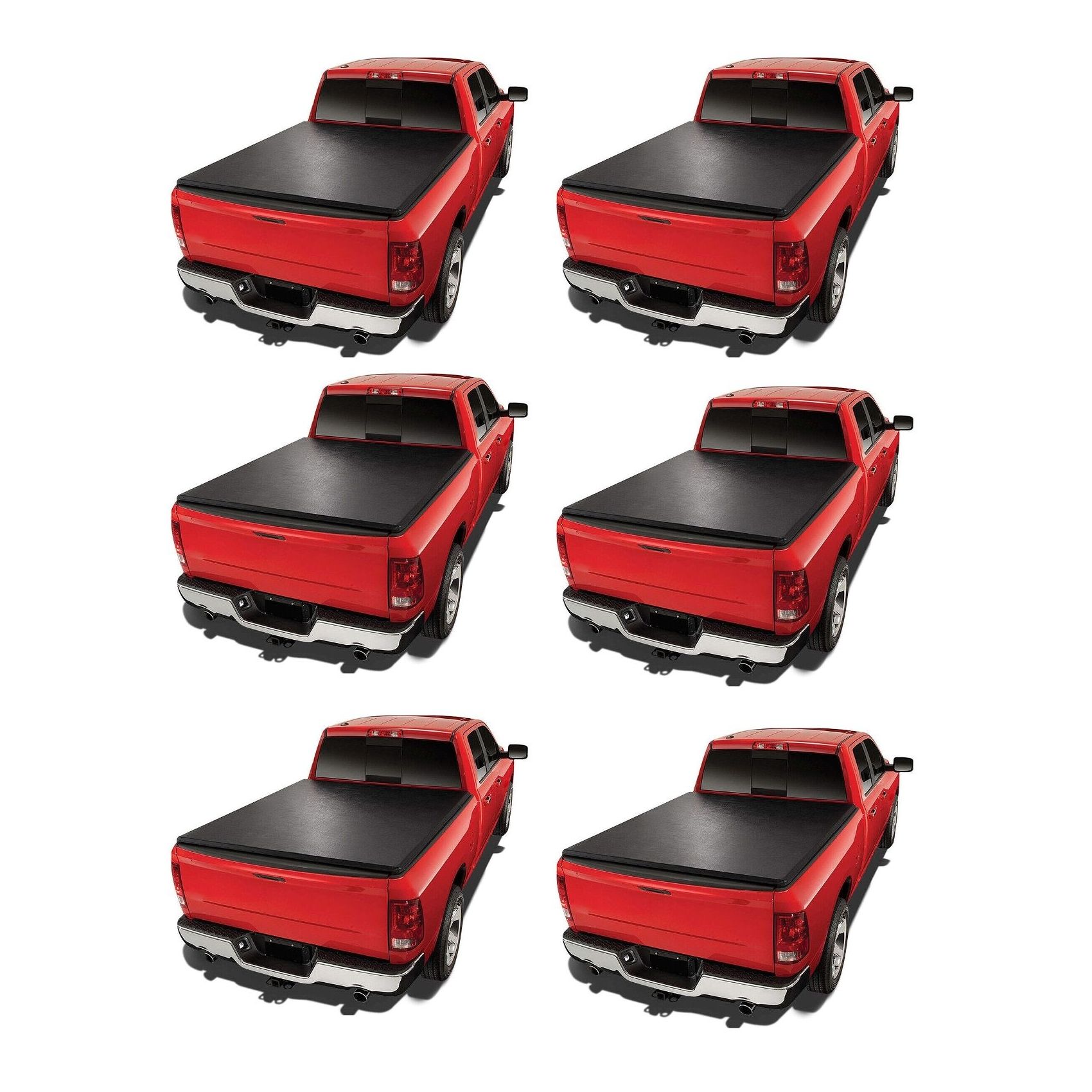 6 Sets Of - 6.5FT Truck Bed Roll-Up Tonneau Cover For LTD Limited Sierra Silverado
