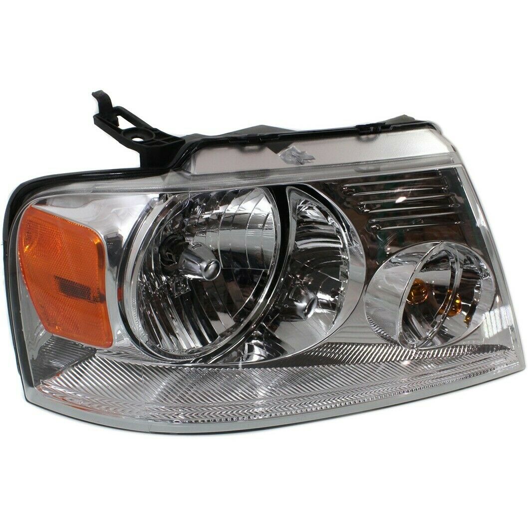 Headlight For 04-08 F-150 06-08 Mark LT Right Clear Lens Chrome Interior Halogen