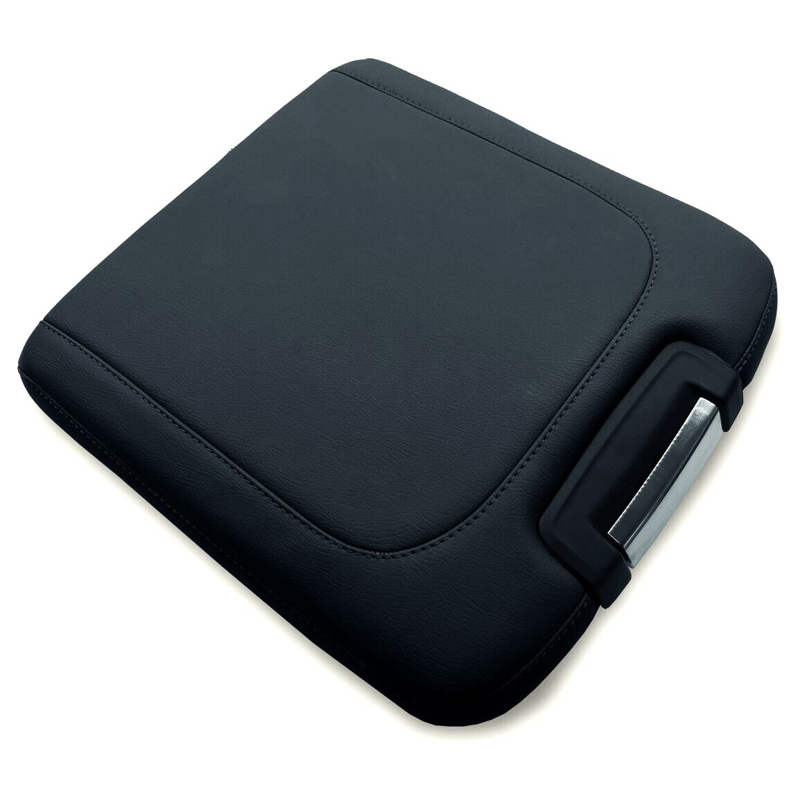 Console Lid Armrest Cover Bench Jump Seat PVC Leather For Dodge Ram 13-18 Black