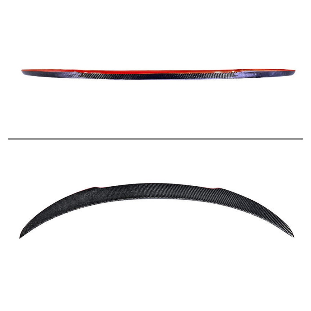 Fits 13-18 Benz CLA-Class C117 FD Style Carbon Fiber CF Red Line Trunk Spoiler