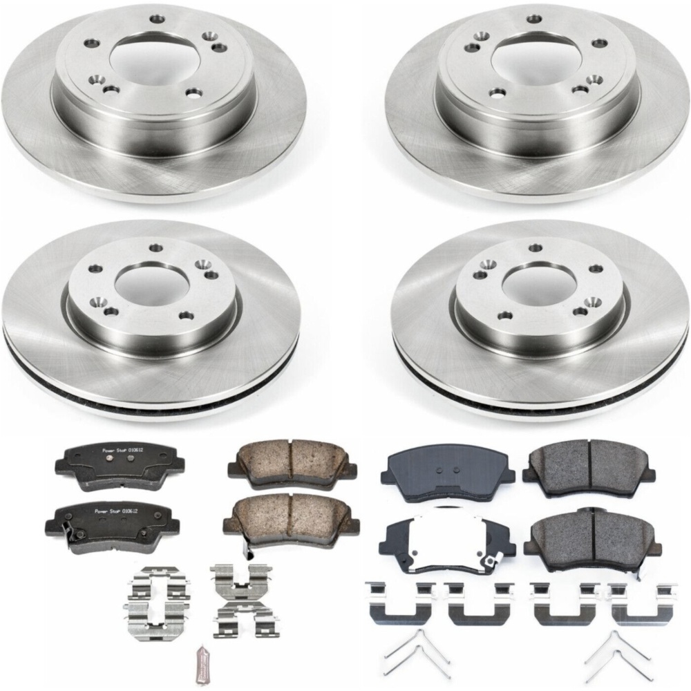 4-Wheel Set Brake Discs And Pad Kit Front & Rear For Hyundai 2017-2020 Elantra