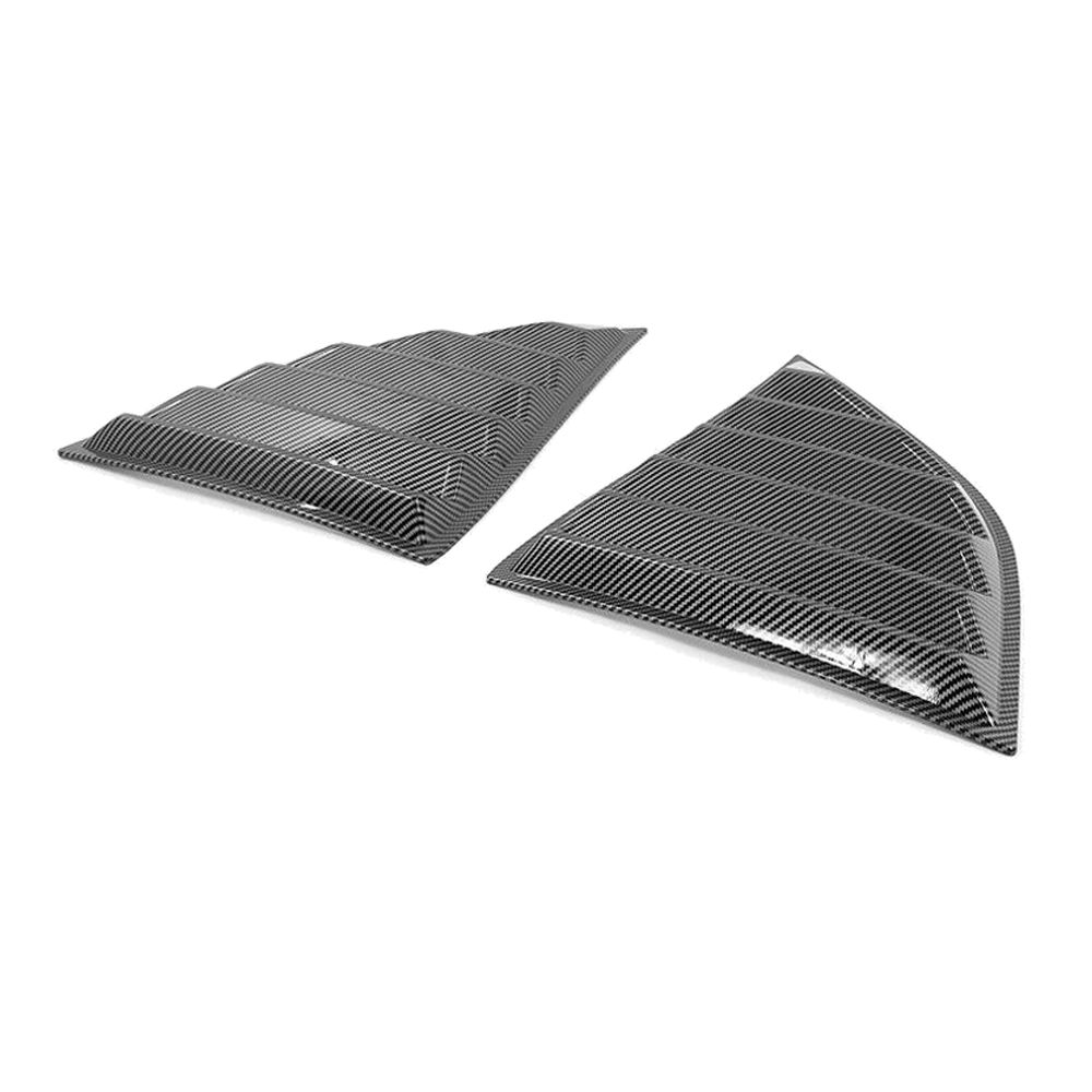 Fits 08-23 Dodge Challenger XE V4 Style Carbon Fiber Print Side Window Louvers