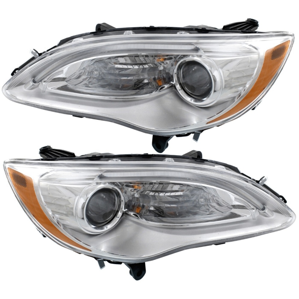 Headlight Set For Chrysler 2011-2014 200 Left And Right With Bulb 2Pc