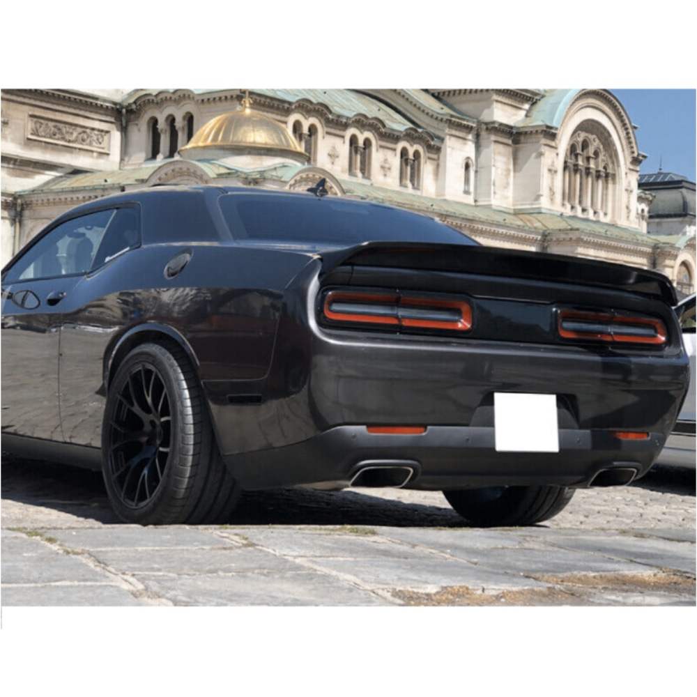 For 2008-2022 Dodge Challenger Coupe Trunk Spoiler Wing Lid Gloss Black ABS