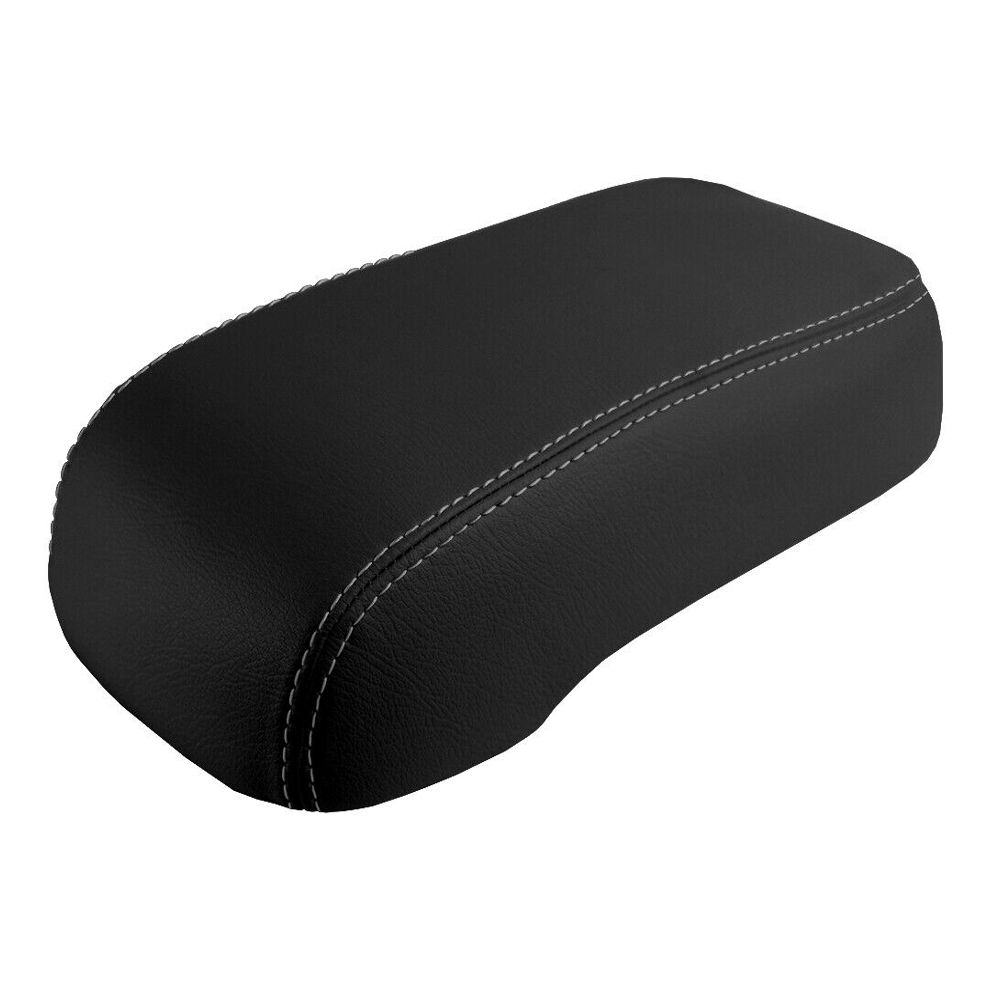 Console Lid Armrest Cover Leather For Hummer 06-10 H3 Sport Utility Gray Stitch