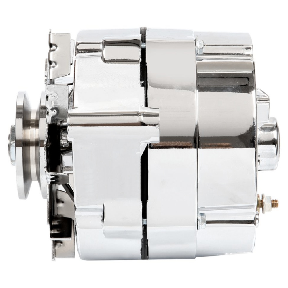 For C10 C20 Camaro Citation II Impala P30 Suburban Chrome BBC Alternator 1 Wire