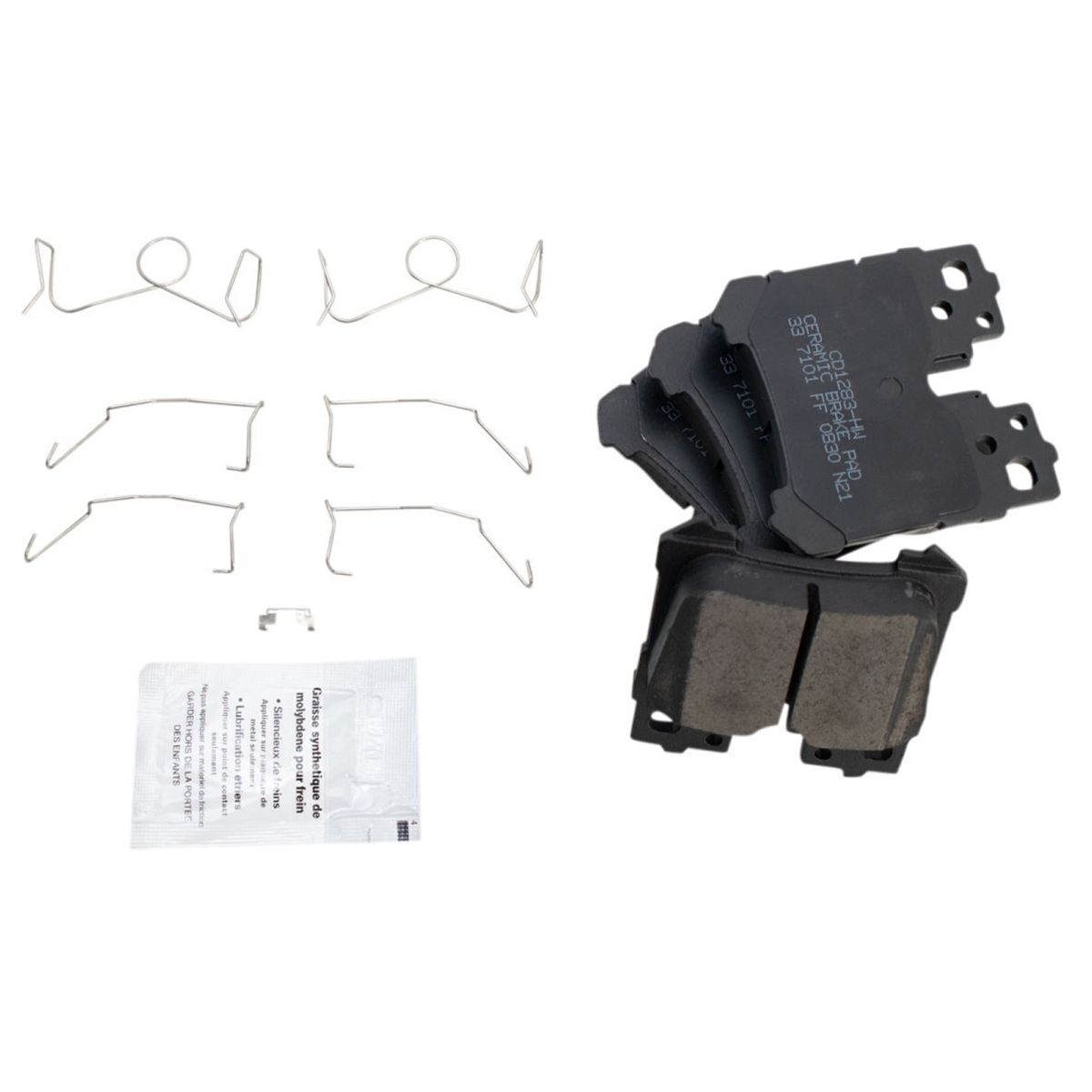 For Lexus 2007-2017 LS460 Base Sedan Rear Ceramic Brake Pads & Rotors Kit