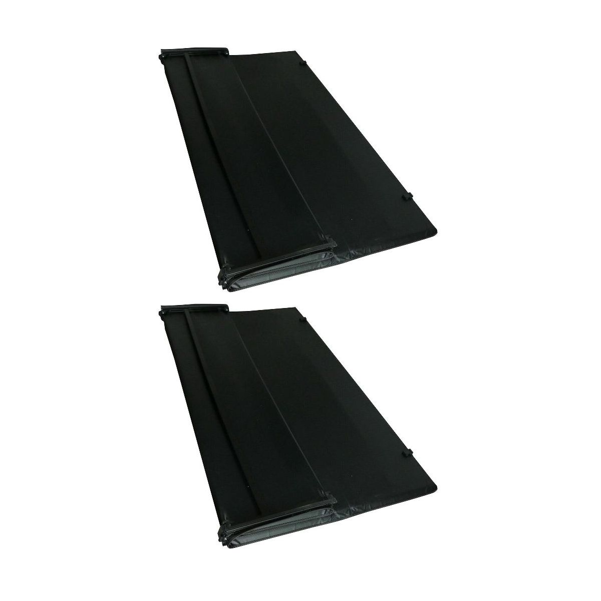 2 Sets Of - 4-Fold 6.5FT Truck Bed Soft Tonneau Cover For Chevy Silverado GMC Sierra