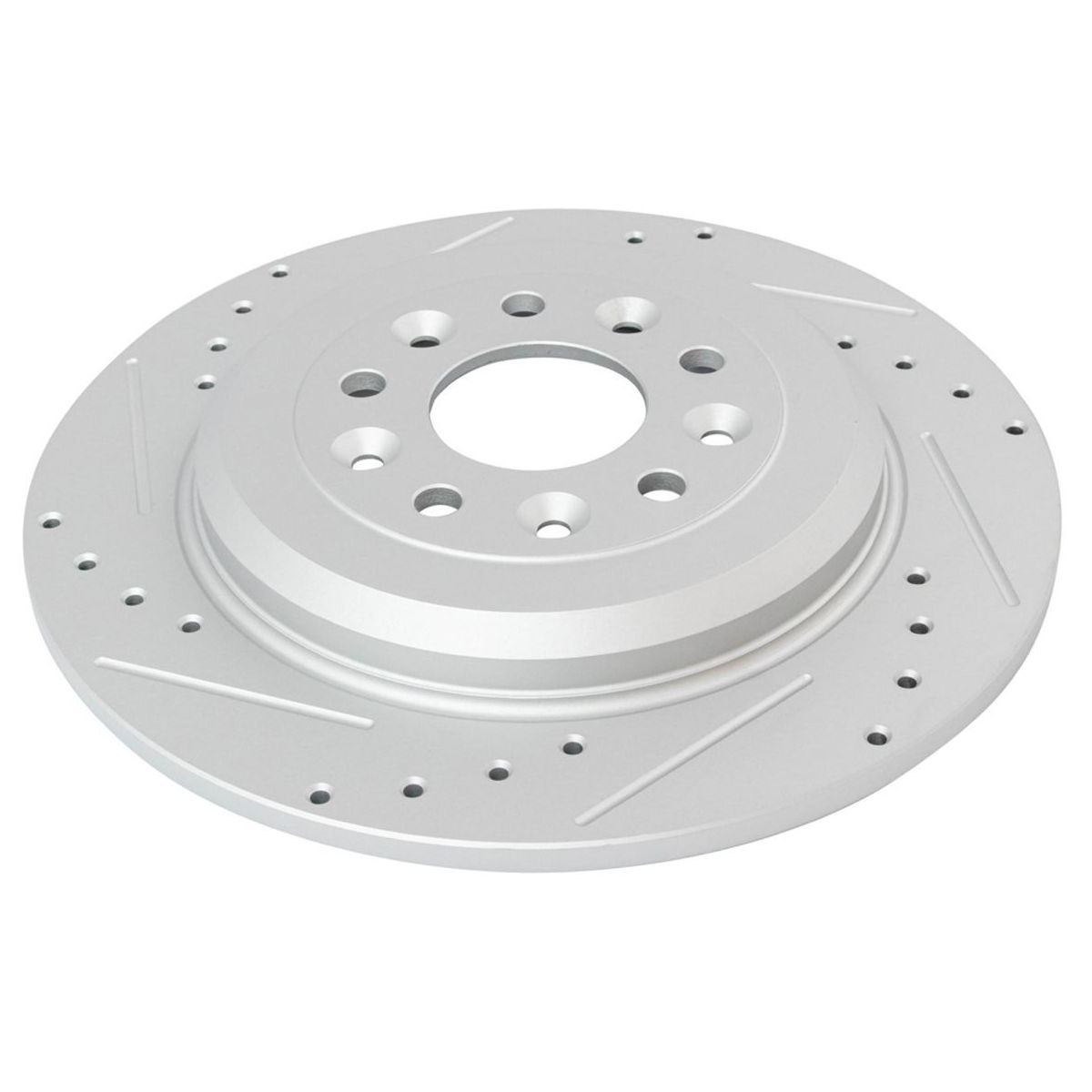 For 10-19 Taurus SEL Sedan Brake Rotor Drilled Slotted & Ceramic Pad Rear Kit