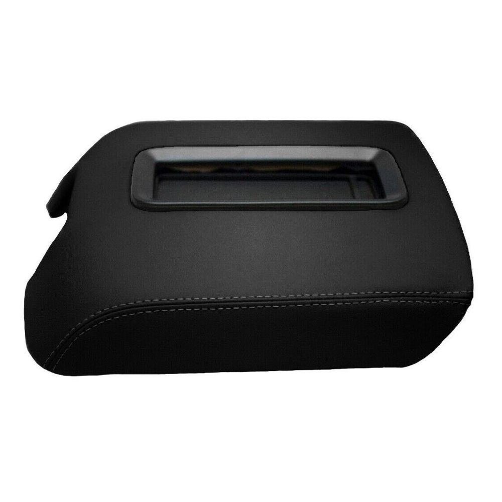 Console Armrest Leather Synthetic Cover For Chevrolet Tahoe 16-19 Gray Stitch