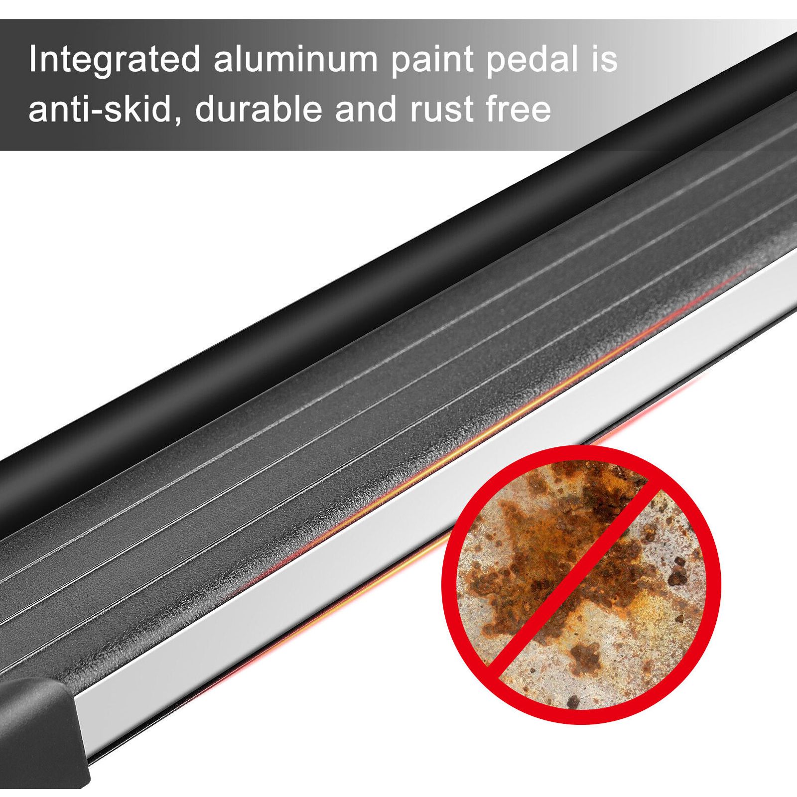 For 2019-2022 Pilot Black Edition 5.5" Running Boards Nerf Bars BLK Aluminum+SS