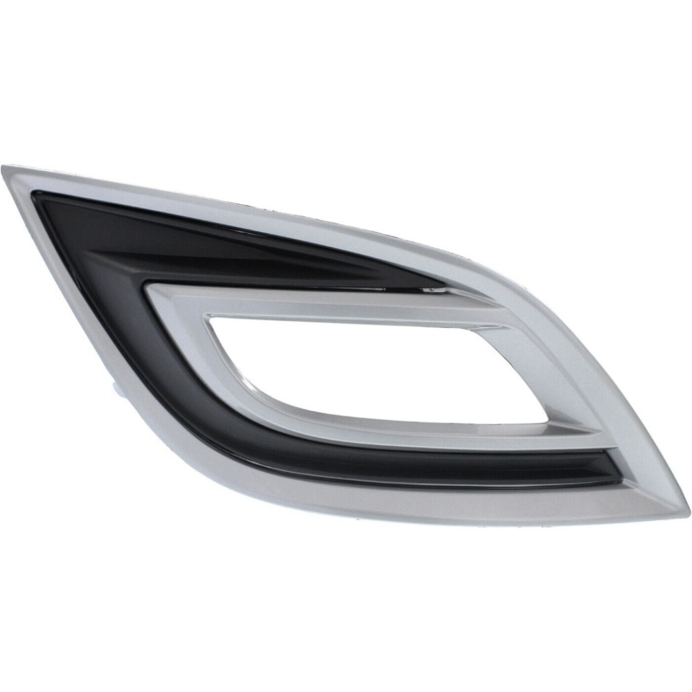 Fog Light Trim Set For 2010-2012 CX-9 Left & Right Black Plastic 2Pc