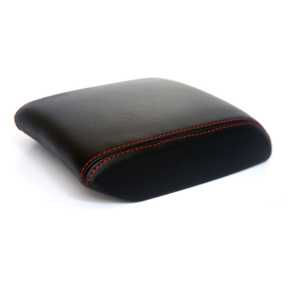 Center Console Armrest Leather Synthetic Cover For 2013-2017 Mazda 6 Red Stitch