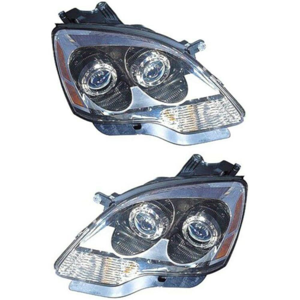Replacement Halogen Projector Headlight Pair For 2007-08 Acadia W/ Bulb