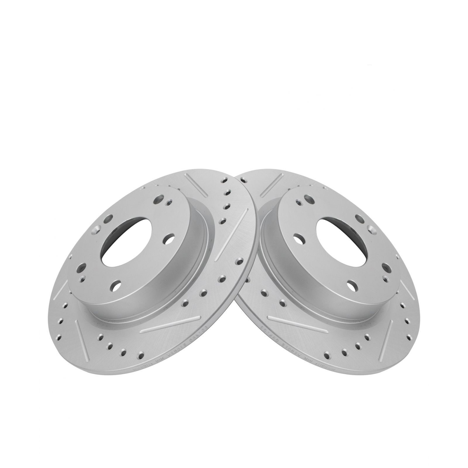Performance Rear Drilled Slotted Coated Brake Rotor Set For Honda Civic Insight
