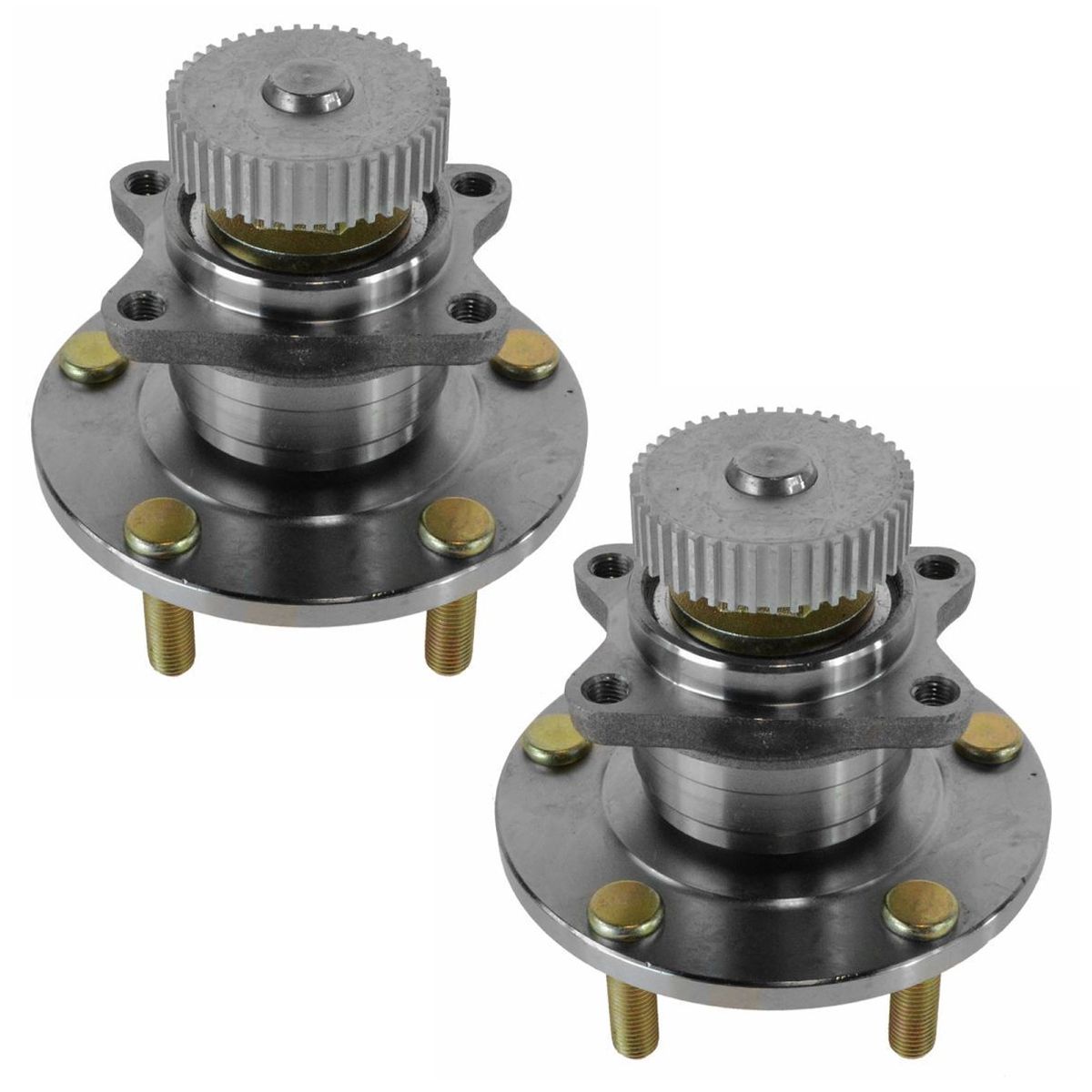 Rear Wheel Hubs & Bearings Set Of 2 For Chrysler Mitsubishi 2WD W/ ABS