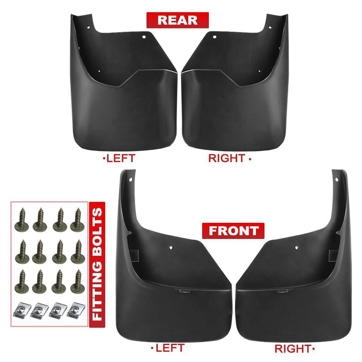 Splash Guards Mud Flaps For Chevrolet Trailblazer 2002-2009 Front Rear Set Of 4