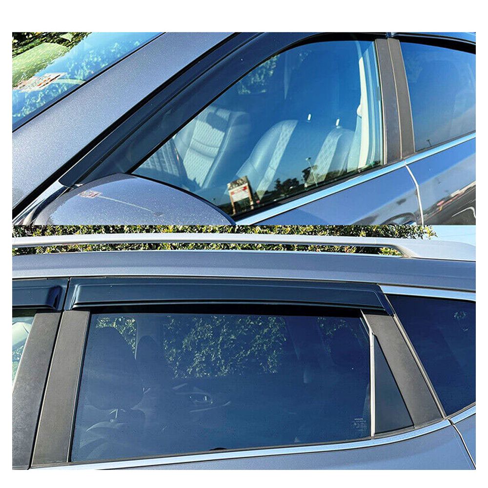 2 Sets Of - Fits 14-20 Nissan Rogue SV & SL Tape On Window Visors Sun Rain Guard